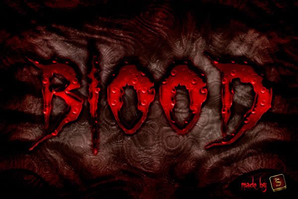 Bloody Text Effect in Photoshop Using Layer Styles