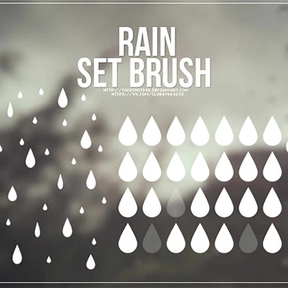 Rain Photoshop Brushes